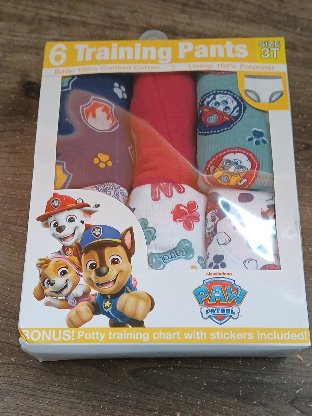 Paw Patrol Toddler Boy 3T Training Underwear 6 Pack New